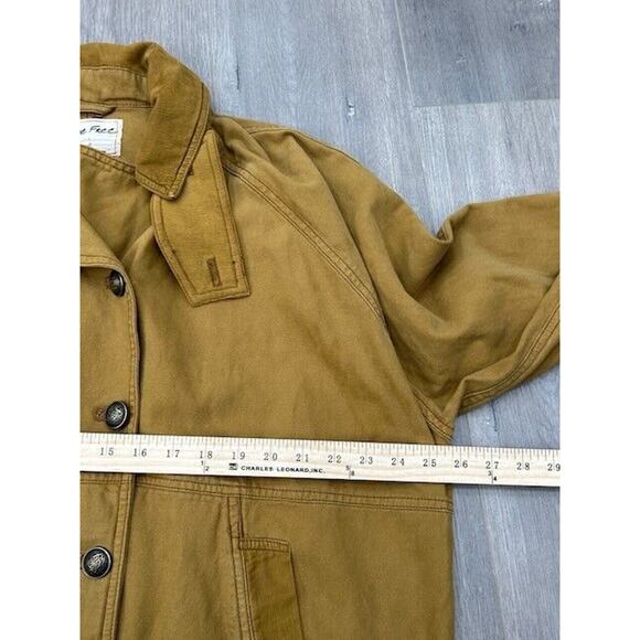 We The Free Viva Surplus Jacket Button Front Long Sleeve Canvas Brown Small NWT - Picture 4 of 11